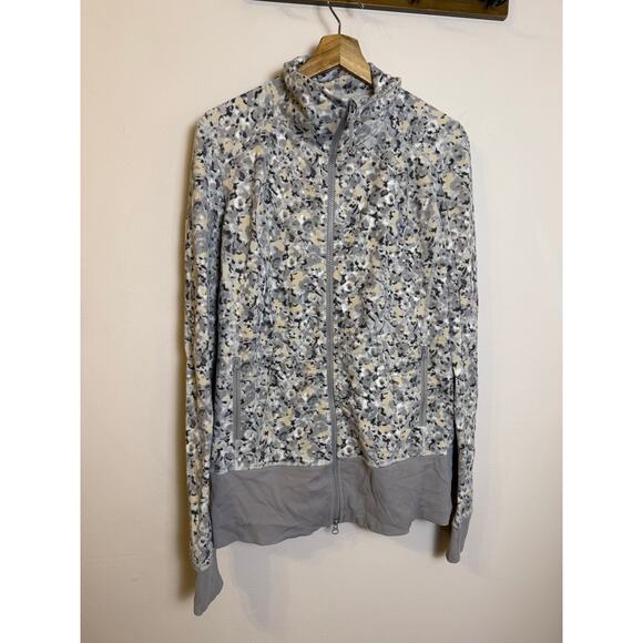 Lululemon Nice Asana Jacket Silver Spoon Full Zip Up Sz 10 - Picture 2 of 7